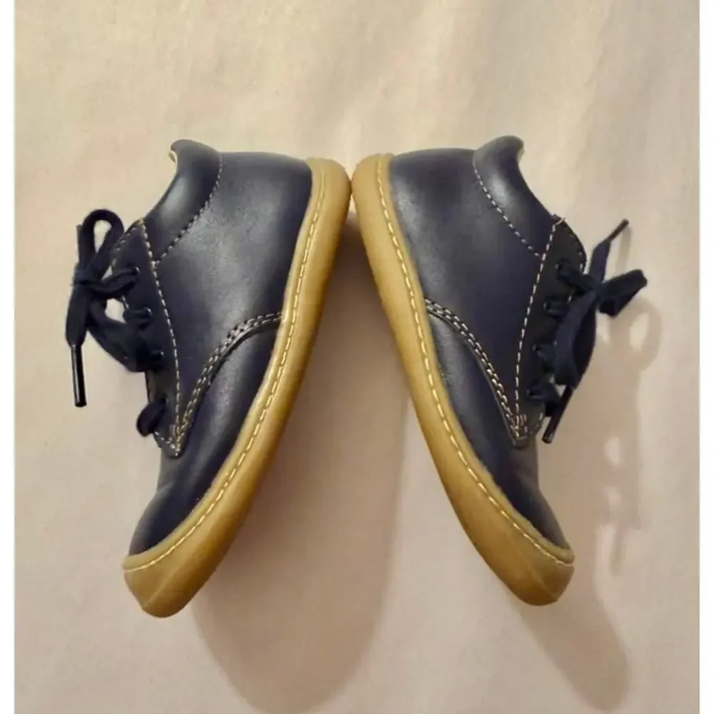 Footmates Reagan Infant Oxford Toddler sz. 6 in Color: Navy Nappa